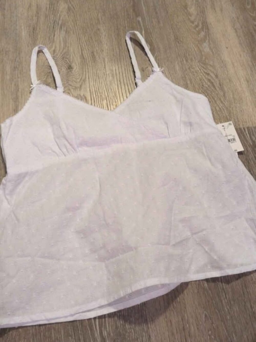 Pacsun Kids NWT White Dotted Camisole size 12